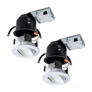 RA 4 in. (2-Pack) Remodel Ceiling Housing and (2-Pack) Dimmable White Integrated LED Recessed Spotlight Kit