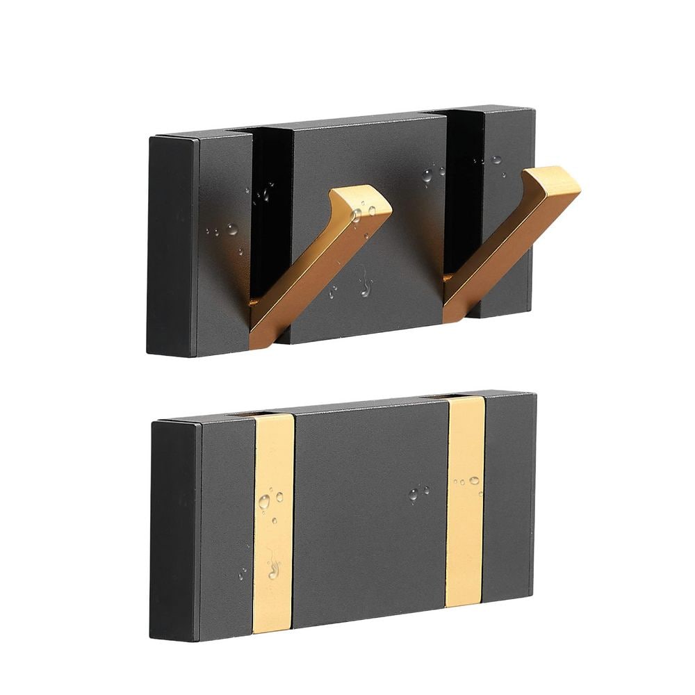 Numhew Modern Foldable Waterproof J-Hook Robe and Towel Hook in
