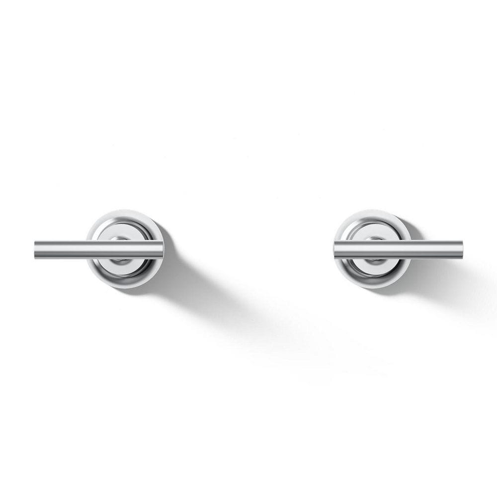 Purist Polished Chrome Double Lever Wall-Mounted Bath Trim