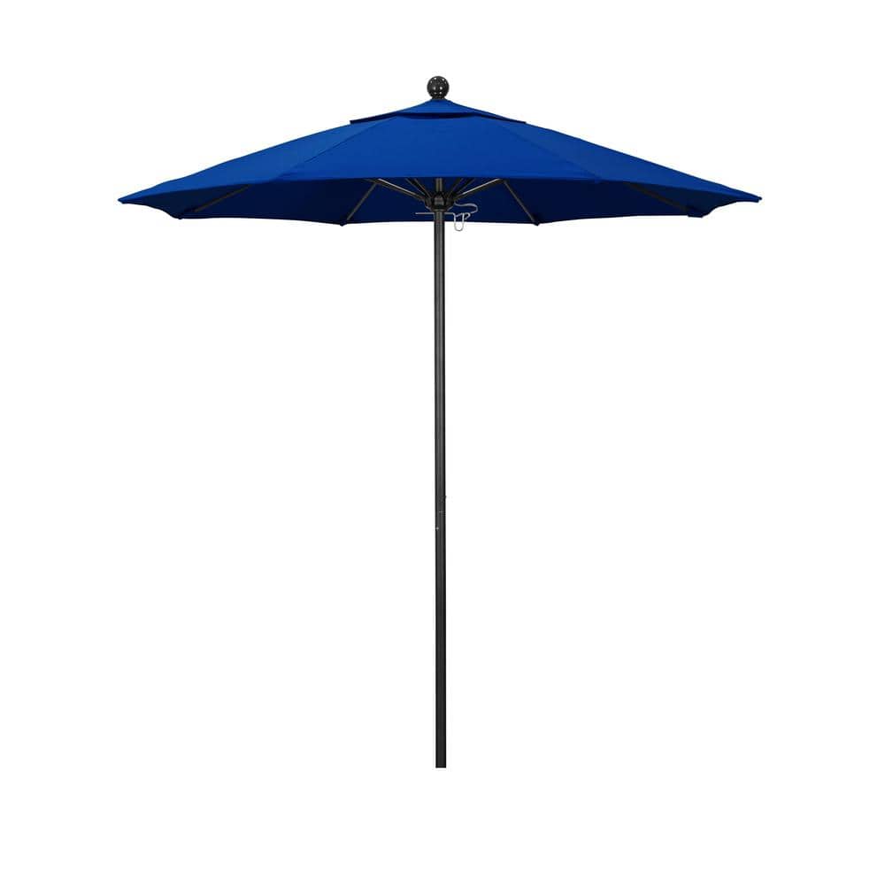7.5 ft. Black Aluminum Commercial Market Patio Umbrella with Fiberglass Ribs and Push Lift in Pacific Blue Pacifica price history on PriceWatchPro