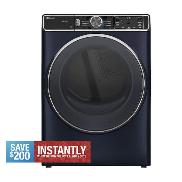 Profile 7.8 cu. ft. vented Electric Dryer in Sapphire Blue with Steam and Sanitize Cycle, ENERGY STAR