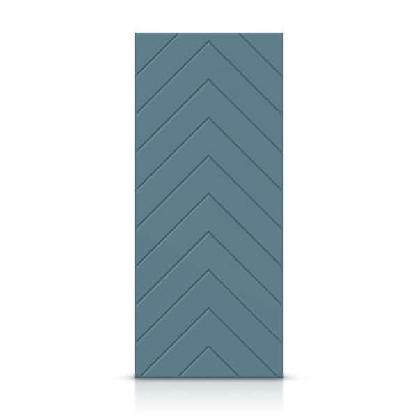 CALHOME 30 in. x 96 in. Hollow Core Dignity Blue Painted Composite MDF Interior Door Slab