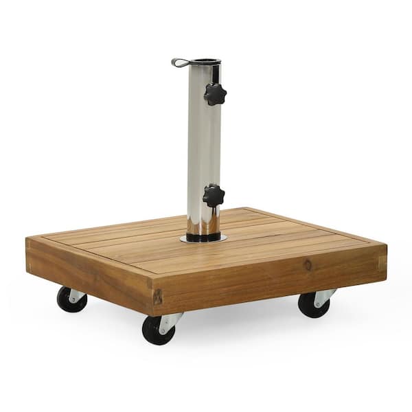 maocao hoom Patio Umbrella Base in Teak Ralph Square Umbrella Base