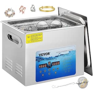 VEVOR Ultrasonic Cleaner with Digital Timer and Heater 15 L/3.30 gal. Professional Ultrasonic Clean Machine 40 kHz