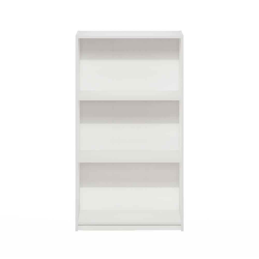 White 3-Tier Composite Wood Bookcase