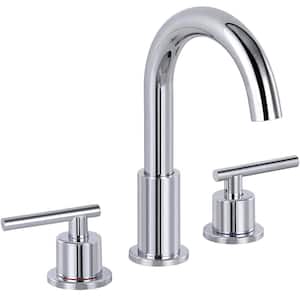 8 in. Widespread 2-Handle High Arc Bathroom Faucet and 360-Degree Swivel Spout in Polished Chrome