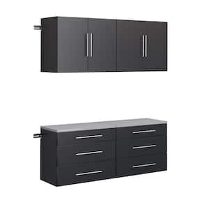 HangUps 60 in. W x 72 in. H x 16 in. D Storage Cabinet Set F in Black ( 4 Piece )