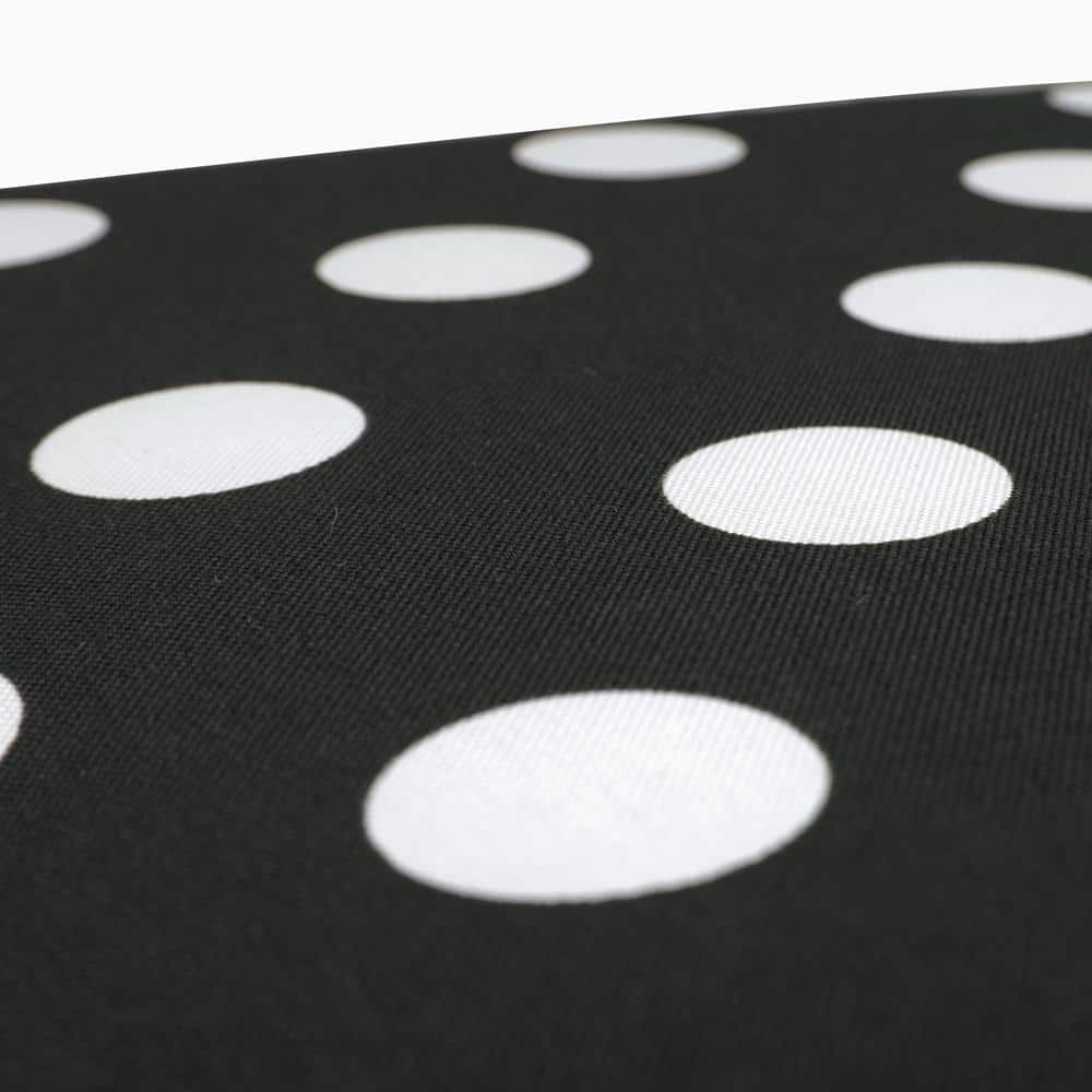 Black and White Polka Dot Square Outdoor Throw Pillow Set