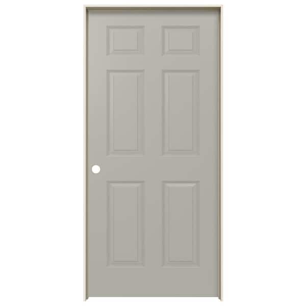 JELD-WEN 36 in. x 80 in. Colonist Vanilla Painted Right-Hand Smooth Molded Composite Single Prehung Interior Door