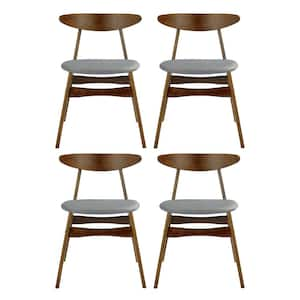 Nereida Solid Wood Gray Upholstered Side Chair (Set of 4)