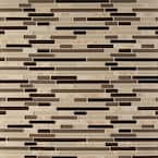 Amalfi Cafe 12 in. x 12 in. x 6 mm Interlocking Glossy Glass Porcelain Mosaic Tile (1 sq. ft.)