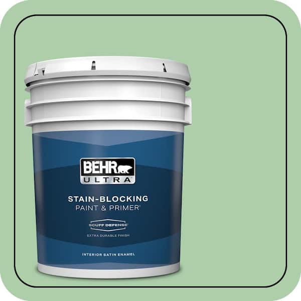 BEHR ULTRA 5 gal. #450D-4 Garden Room Extra Durable Satin Enamel Interior Paint & Primer