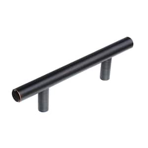 3 in. (76.2 mm) Center-to-Center Oil Rubbed Bronze Modern Straight Euro Style Bar Cabinet Pull (10-Pack)