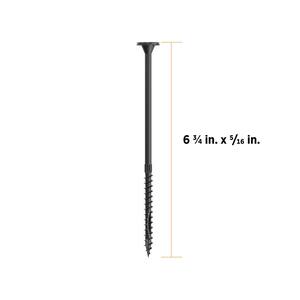 5/16 in. x 6-3/4 in. Star Drive Flat Head Multi-Purpose + Multi-Ply Structural Wood Screw - Exterior Coated (250-Pack)