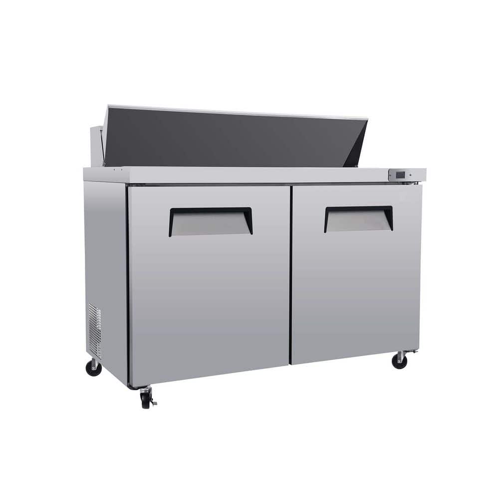 48 in. 14 cu. ft. Commercial Refrigerator with Salad&Sandwich Prep Table in Silver