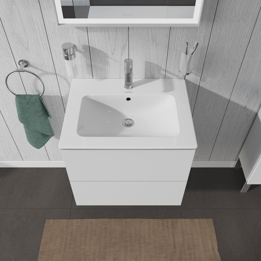24.38'' White Wall-Mounted Single Bathroom Vanity