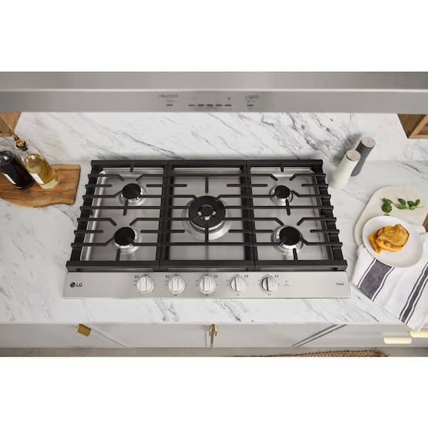 Samsung 36 Built-In Gas Cooktop with WiFi and Dual Power Brass Burner  Stainless Steel NA36N7755TS - Best Buy