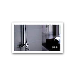 40 in. W x 24 in. H Rectangular Frameless Anti-Fog Wall-Mounted Bathroom Vanity Mirror in Sliver