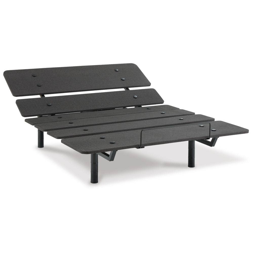 Black Adjustable California King Power Base with USB Ports