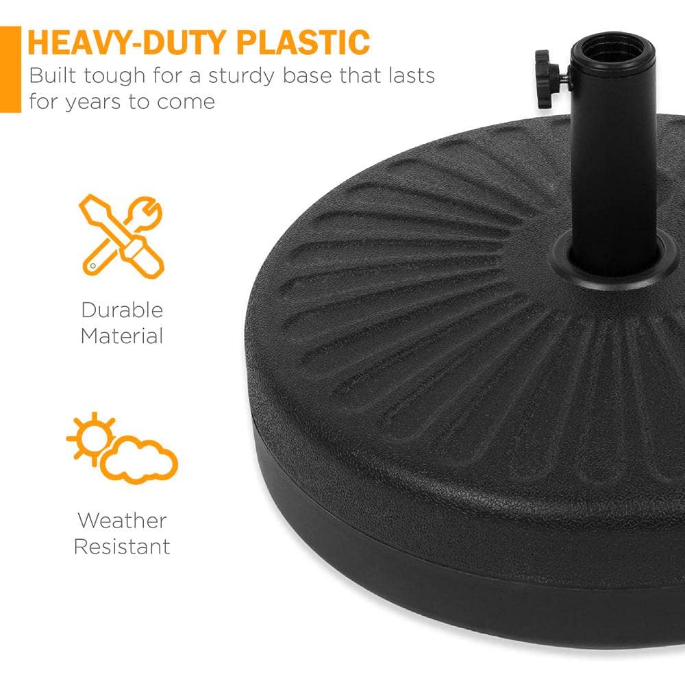 GoDecor 20" Umbrella Base Stand, Umbrella Stand Round Base Black