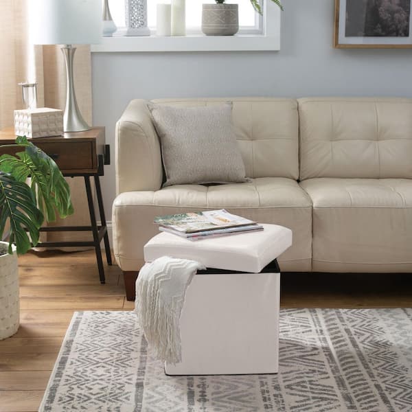 Modern Faux Leather Ottoman Footrest Stool Foot Rest Small Chair Seat Sofa  Couch, 1 - Fred Meyer