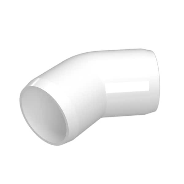Formufit 1-1/2 in. Furniture Grade PVC 45-Degree Elbow in White (4-Pack)