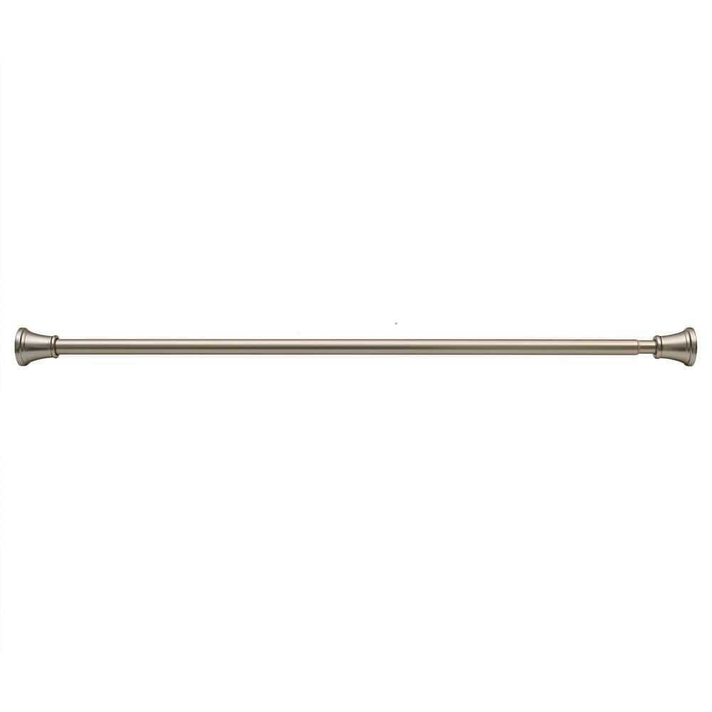 72" Brushed Nickel Aluminum Decorative Tension Shower Rod