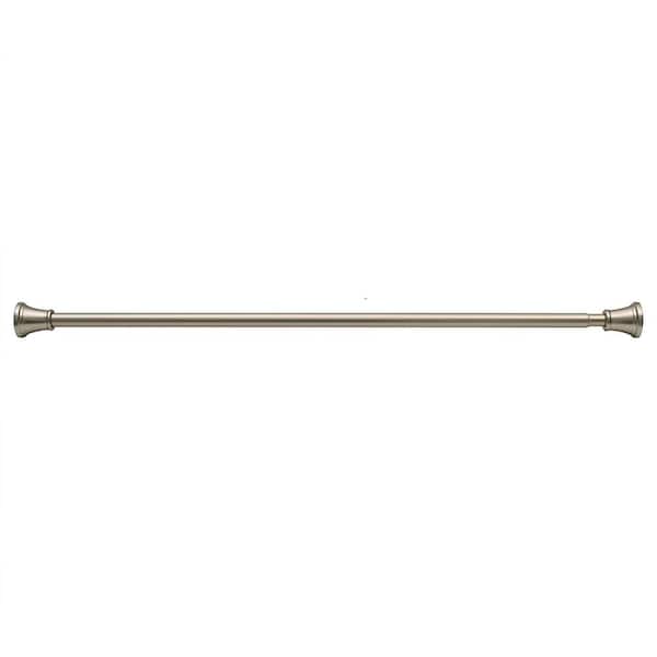 Utopia Alley 72" Aluminum Decorative Finial Tension Rod, Brushed Nickel