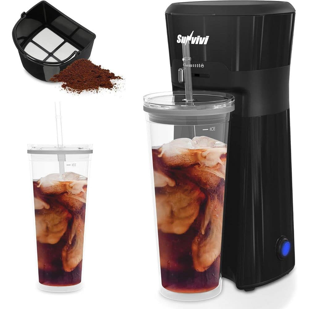 Tahanbath 20 oz. Iced Tea Coffee Maker with Reusable Filter - Small ...
