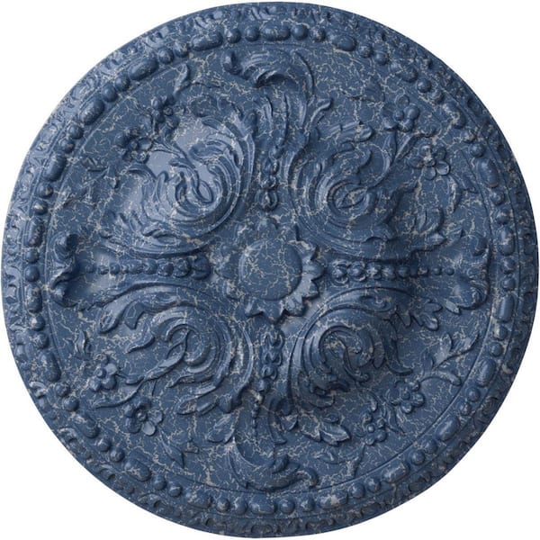 Ekena Millwork 19-5/8 in. x 3/4 in. Amelia Urethane Ceiling Medallion (Fits Canopies upto 2-3/8 in.), Americana Crackle