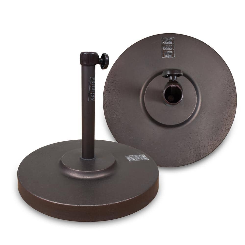Bronze 50 lb Round Concrete and Steel Umbrella Base