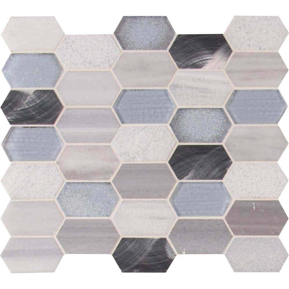 MSI Harlow Picket 11.5 in. x 12.4 in. x 8 mm Textured Multi-Surface Mesh-Mounted Mosaic Tile (9.9 sq. ft./Case)