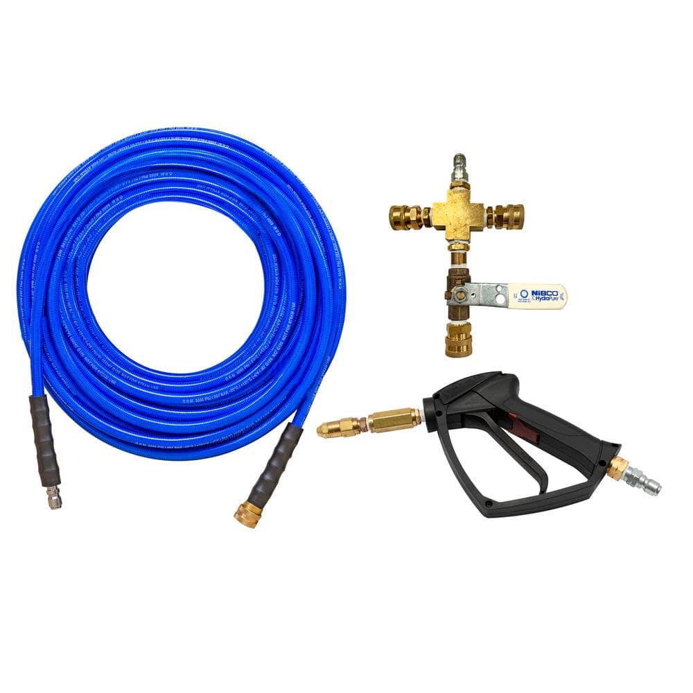 Simpson 75 Ft. High Pressure Hose, Spray Gun W  Misting Nozzle & 3-way 