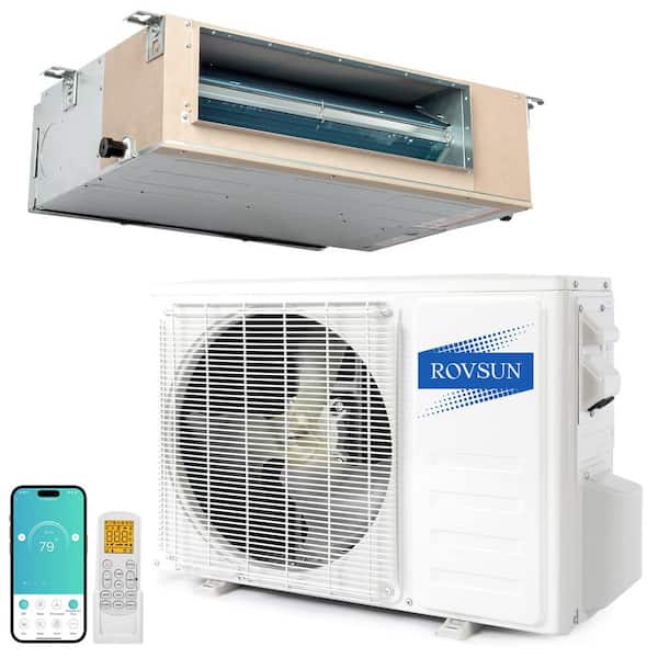 24 SEER2 9,500 BTU WIFI Ducted Mini Split Air Conditioner with Inverter 230V