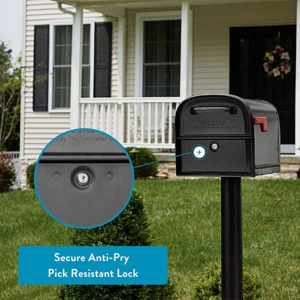 Oasis 360 Pewter, Large, Steel, Locking Parcel Mailbox with 2-Access Doors