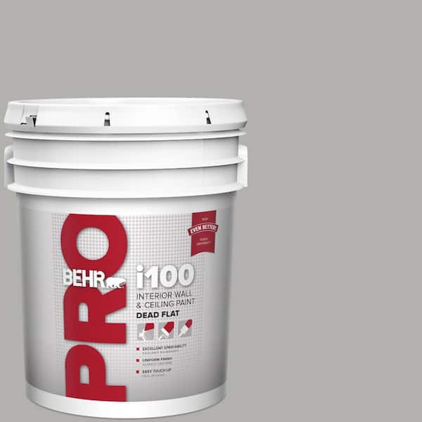 BEHR PRO 5 gal. #BXC-25 Colonnade Gray Dead Flat Interior Paint