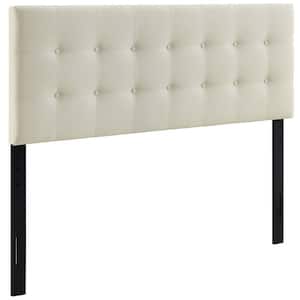 Emily Ivory Queen Upholstered Fabric Headboard