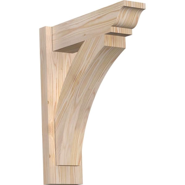 Ekena Millwork 6 in. x 22 in. x 18 in. Douglas Fir Thorton Traditional Smooth Outlooker