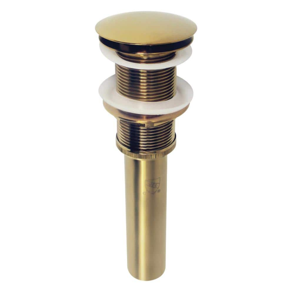 Kingston Brass Coronet Push Pop-Up Bathroom Sink Drain in Brushed Brass ...