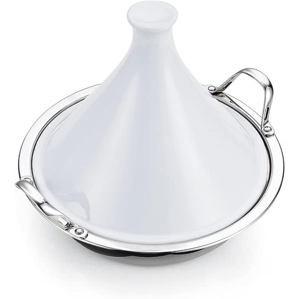 Gold Plated Inox Morocco Cooking Pot Tagine Stainless Steel Lid