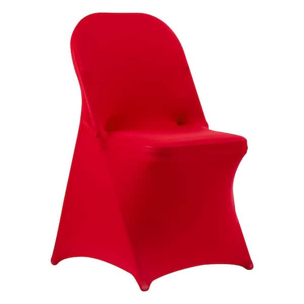 50 Pcs Red Chair Covers, Polyester Spandex Chair Cover, Fits Chair Measures up to 17.72 x 18.11 x 30.31 in.