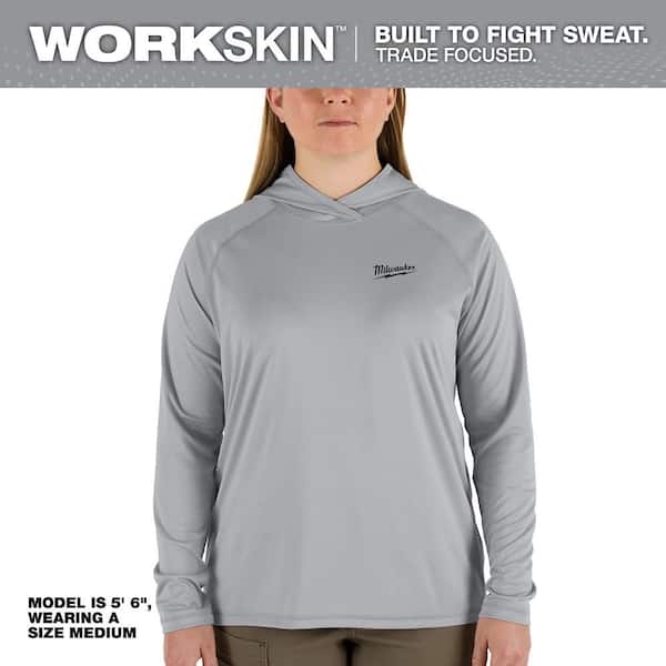Women's X-Large Gray WORKSKIN Hooded Shirt