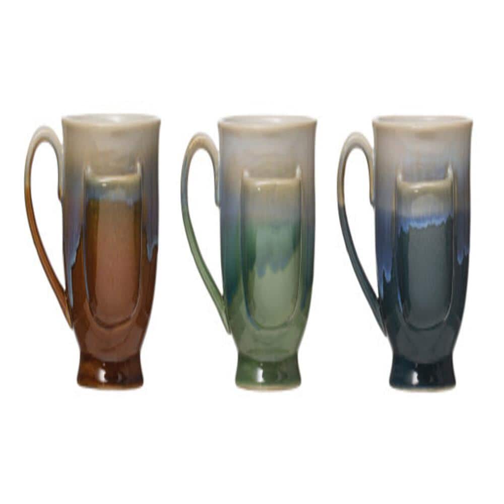 Storied Home 8 oz. Greige Stoneware Mug (Set of 4) DF6380SET - The Home  Depot