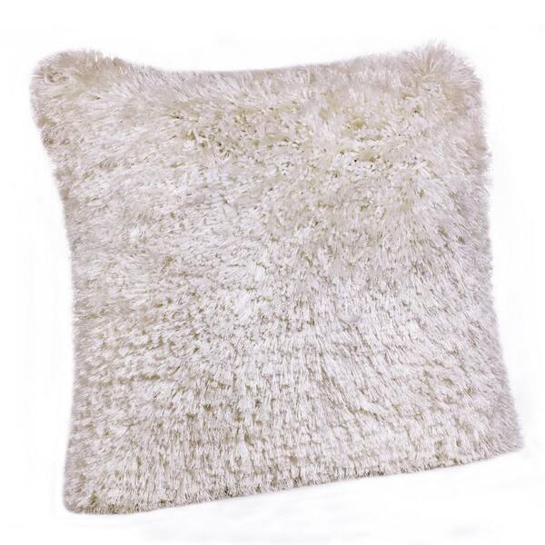 fluffy white throw pillows