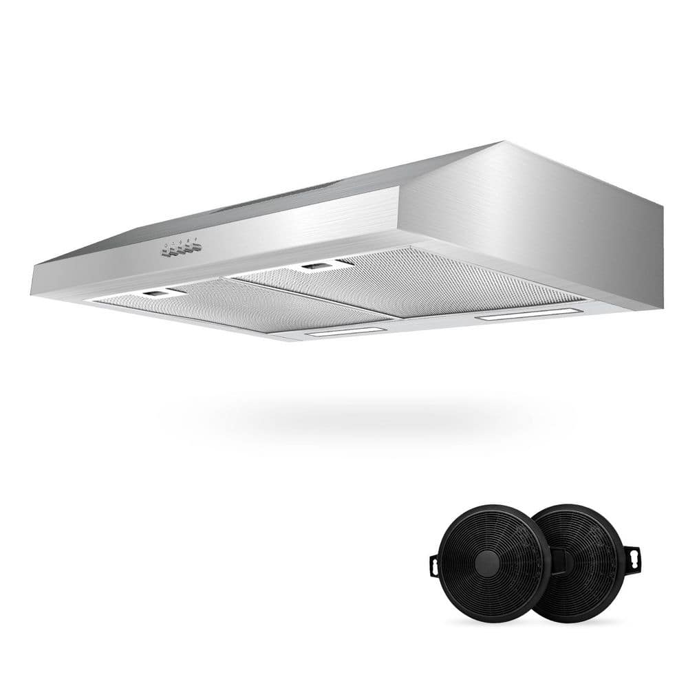 30 in. 600 CFM Convertible Ductless Under Cabinet Stainless Steel Range Hood With 3-Fans and 2-LED Lights price history on PriceWatchPro