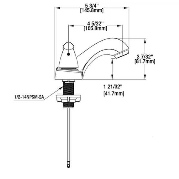Glacier Bay Constructor 4 in. Centerset Double Handle Low