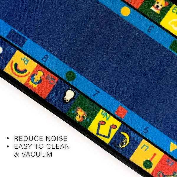 Flower Border Red 26 in. W x 4 ft. L RunnerRug/Stair Runner 8.8 sq. ft.