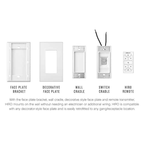 HIRO Indy 56 in. Ceiling Fan Receiver with Remote Control Lighting