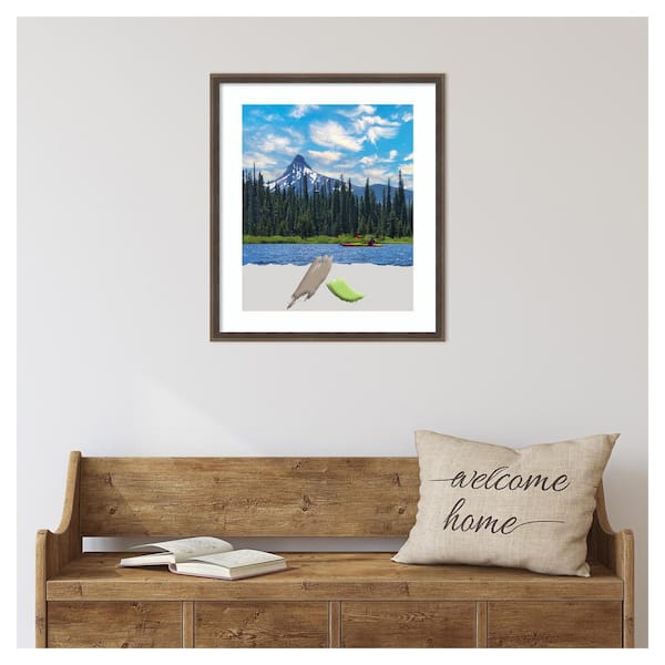 Amanti Art Hardwood Wedge Mocha Wood Picture Frame Opening Size