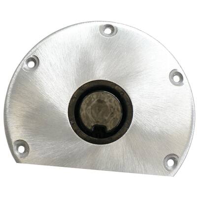 Plug-In Series Aluminum Post Base - 9 in. Left Flat Side